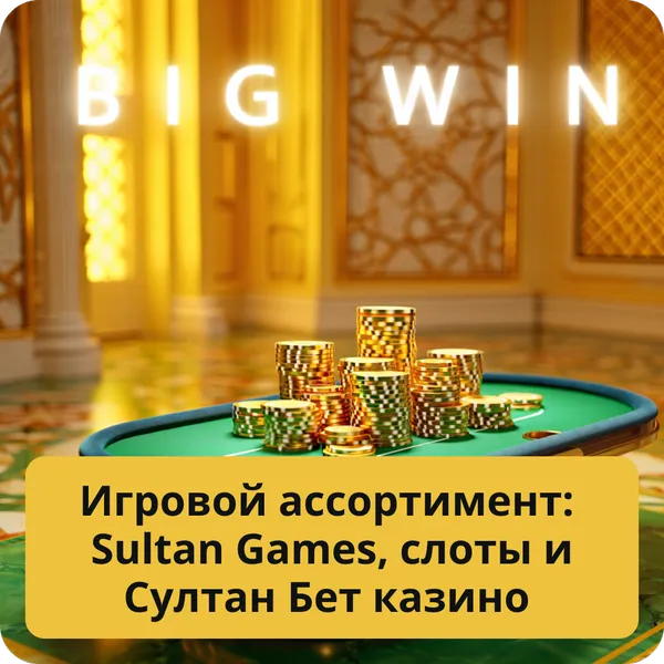 Игровой ассортимент: Sultan Games, слоты и Султан Бет казино